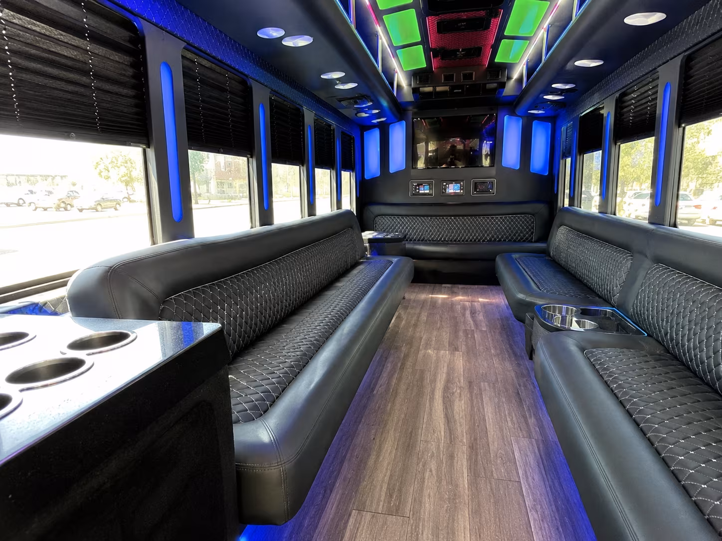wichita falls 15 passenger party bus inside