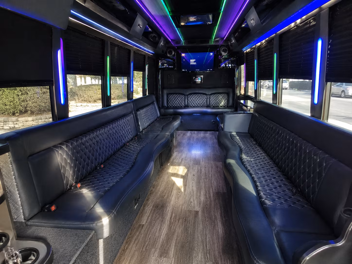 wichita falls 15 passenger party bus interior