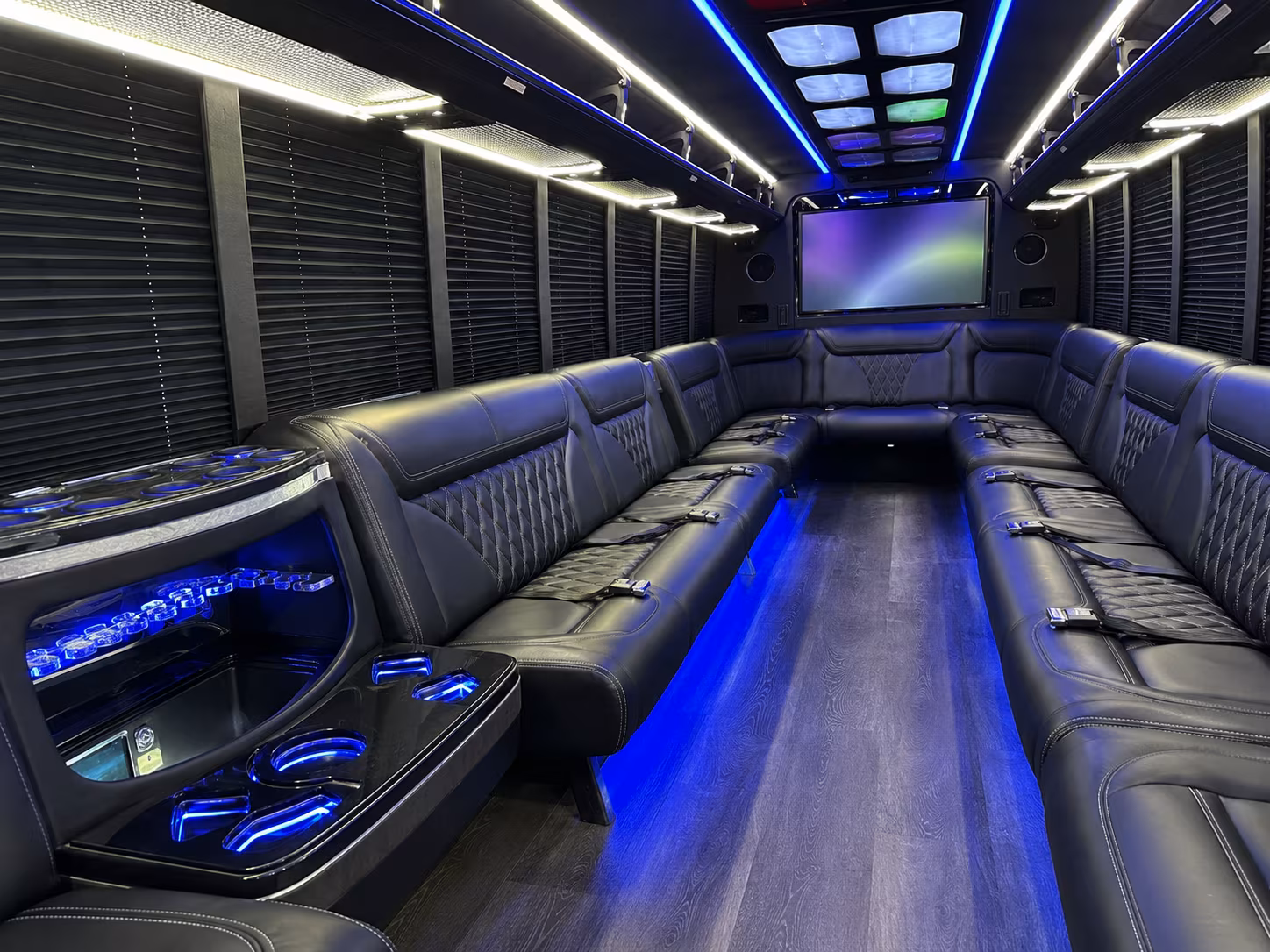 wichita falls 20 passenger party bus inside