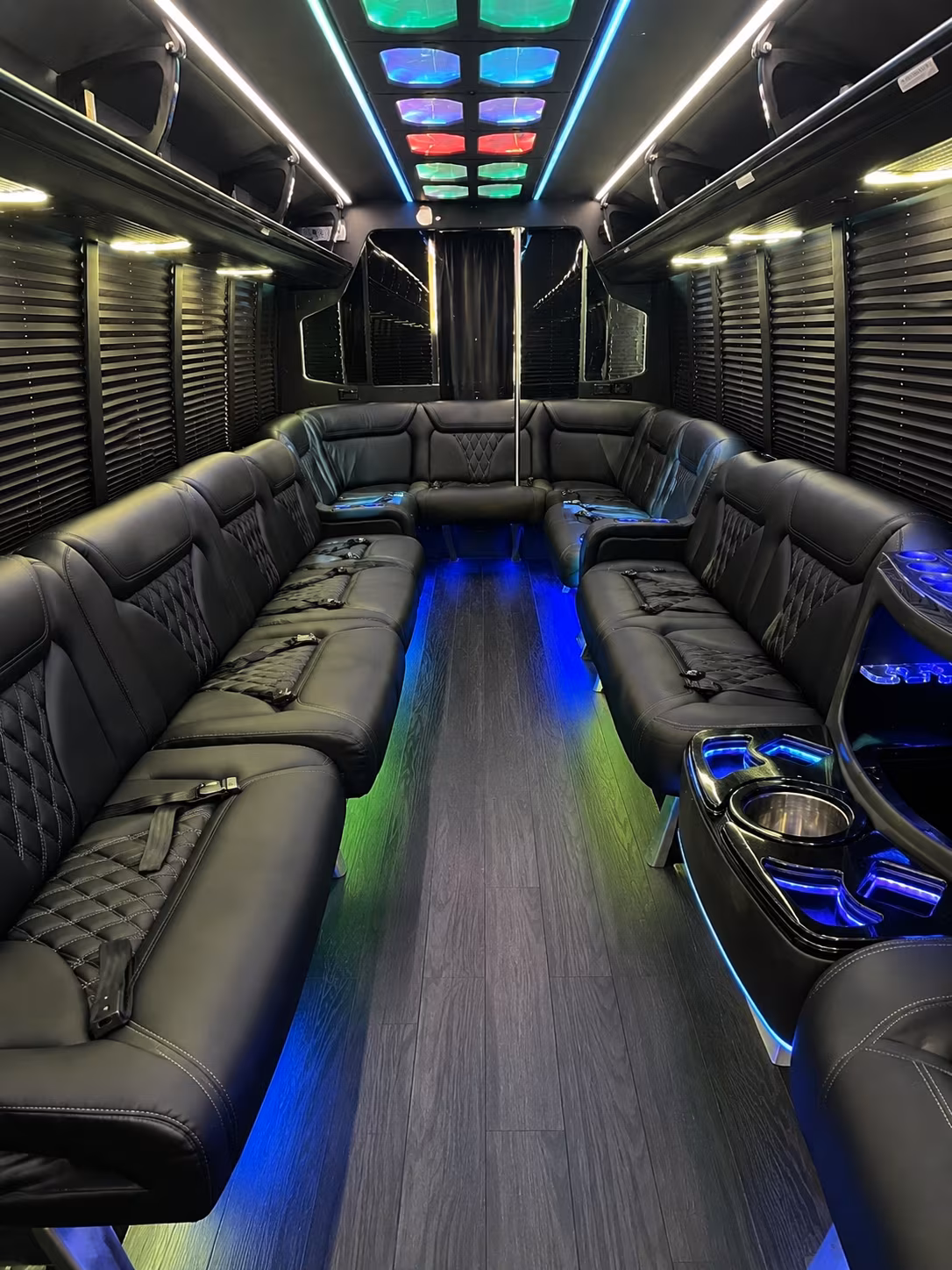 wichita falls 20 passenger party bus interior
