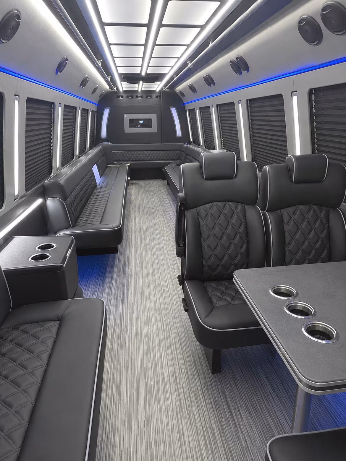 wichita falls 25 passenger party bus inside