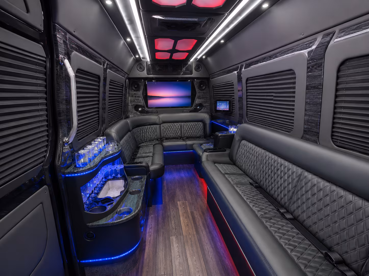 wichita falls 25 passenger party bus interior