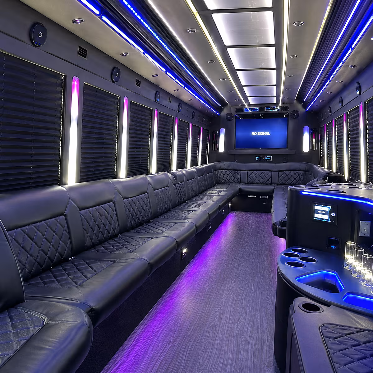 wichita falls 30 passenger party bus inside