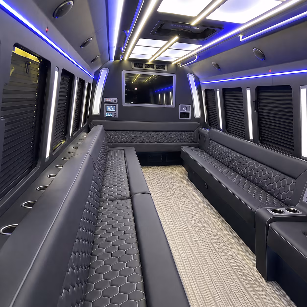 wichita falls 40 passenger party bus inside
