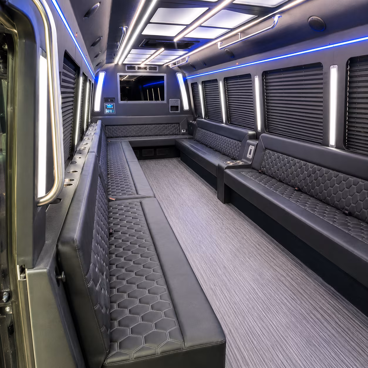 wichita falls 40 passenger party bus interior
