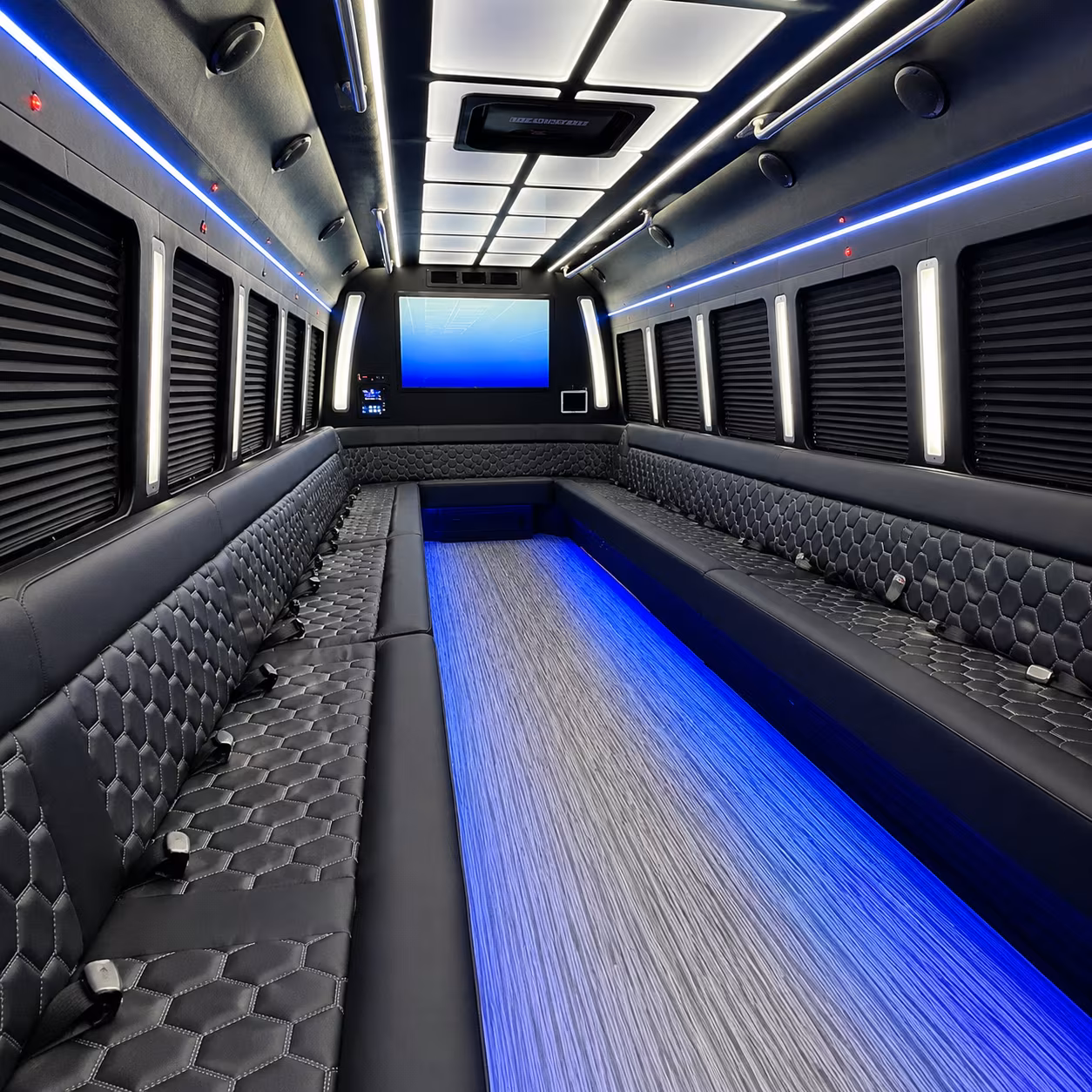 wichita falls 50 passenger party bus inside