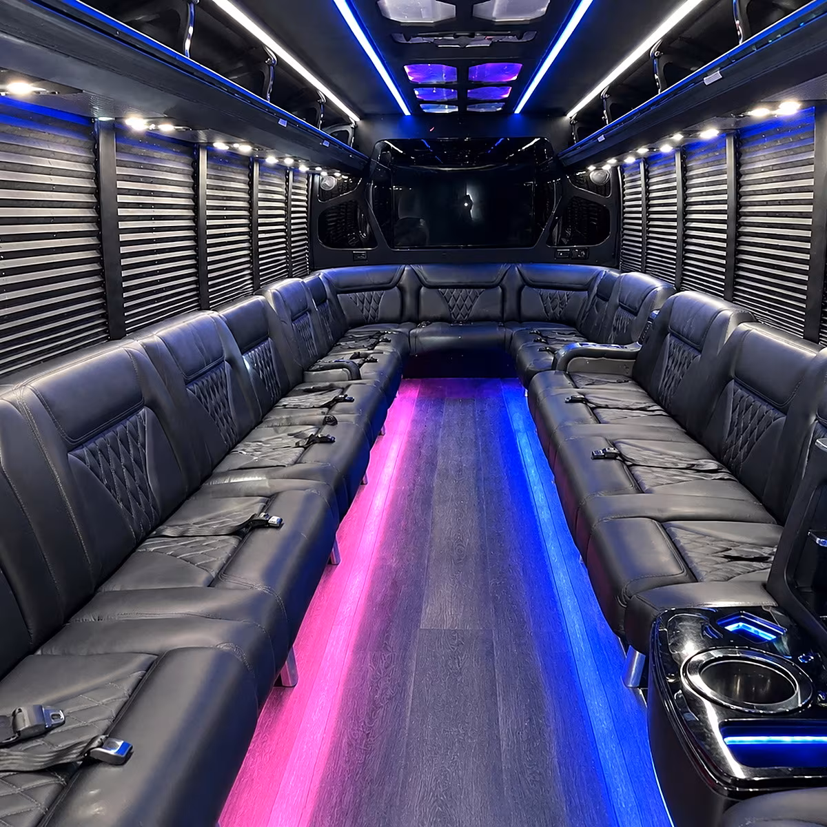 wichita falls party bus rental interior